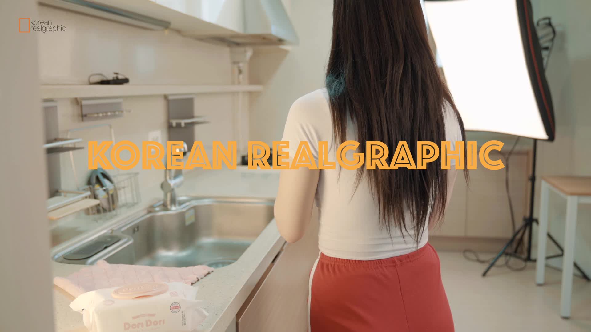 Kitchen cleaning(feat.korean girl)