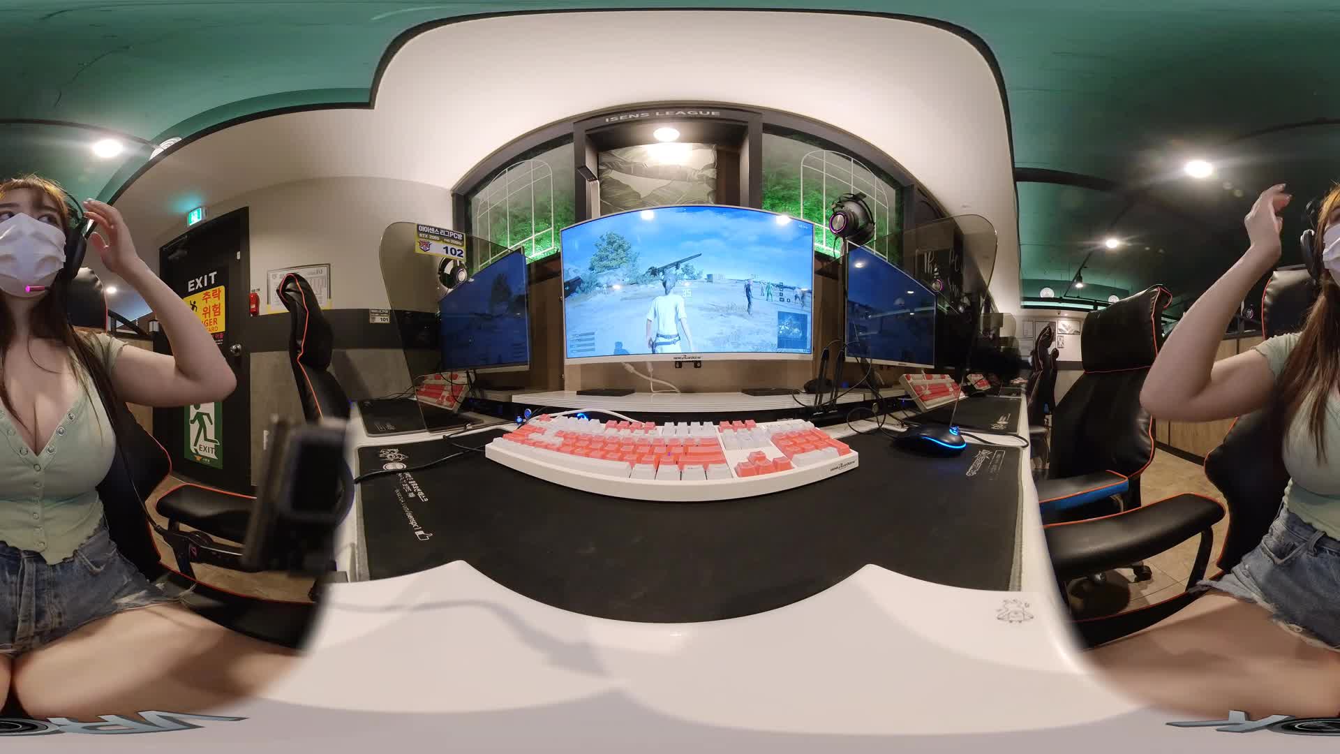 VR360 5.7K _ 피시방에서 배틀그라운드 치킨!! VR360도로 볼래요 _BATTLEGROUND VR360 PLAYING _ PUBG _VROK _ 배그