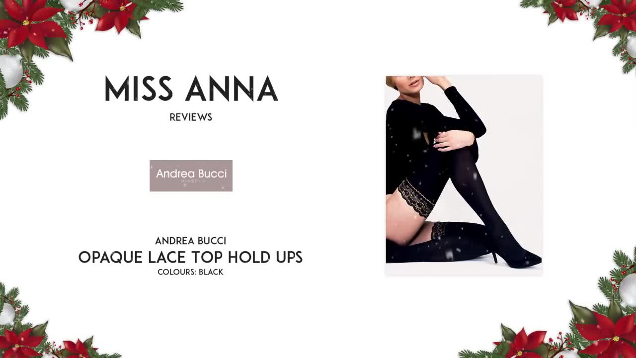 Miss Anna reviews Andrea Bucci opaque lace top holdups [PREVIEW]