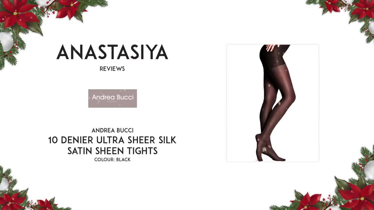 PREVIEW ONLY Anastasiya reviews Andrea Bucci 10 denier ultra sheer silk satin sheen tights