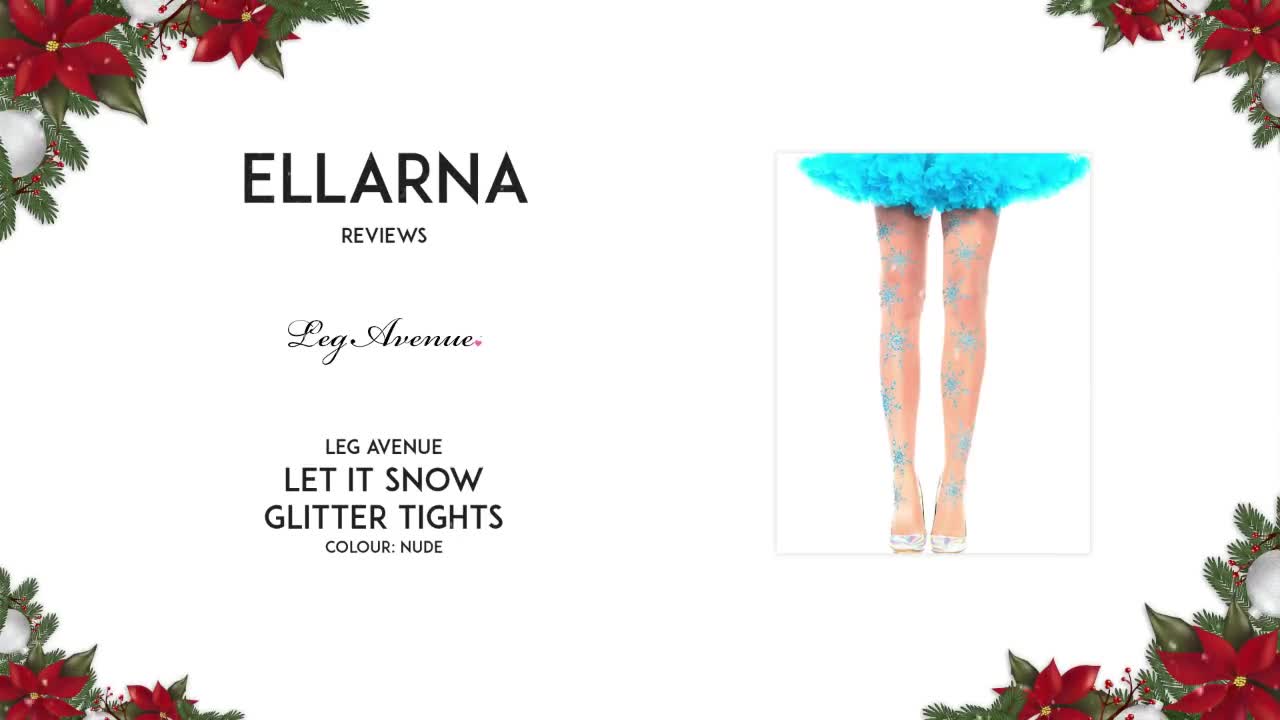 Ellarna reviews Leg Avenue let it snow glitter tights [PREVIEW]