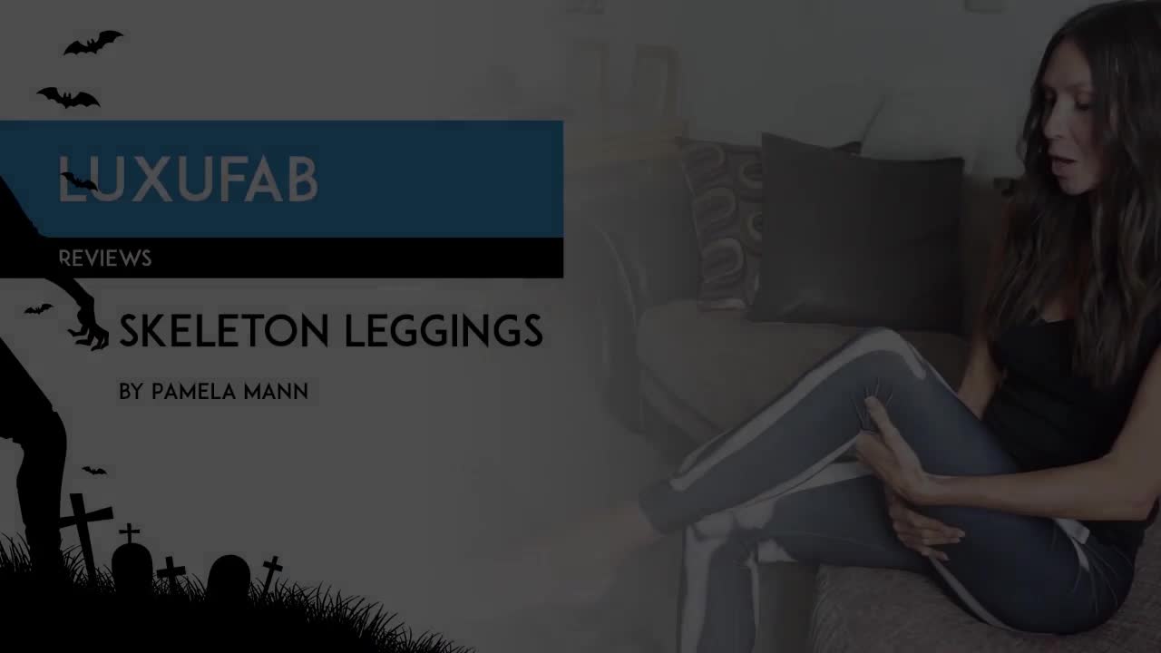 HALLOWEEN PREVIEW ONLY Luxufab reviews Pamela Mann skeleton leggings