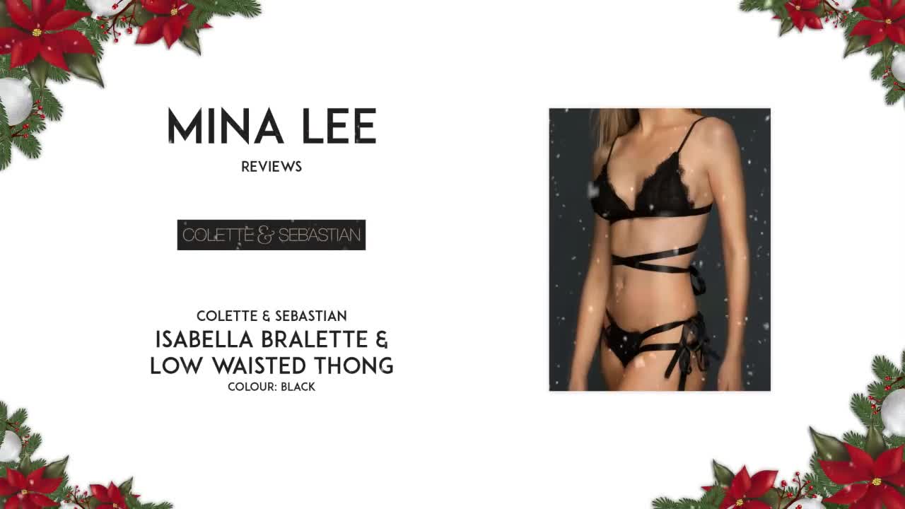 PREVIEW ONLY Mina Lee reviews Colette and Sebastian Isabella bralette and low waisted thong