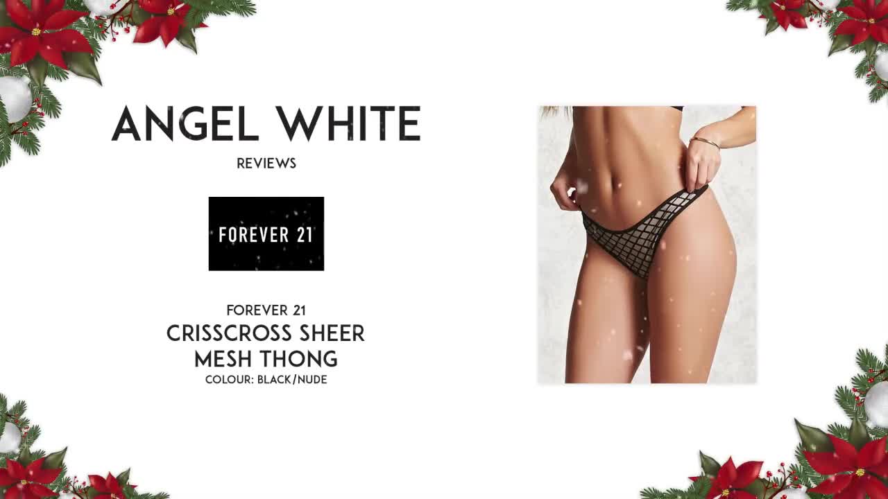 PREVIEW ONLY Angel White reviews Forever 21 Crisscross sheer mesh thong