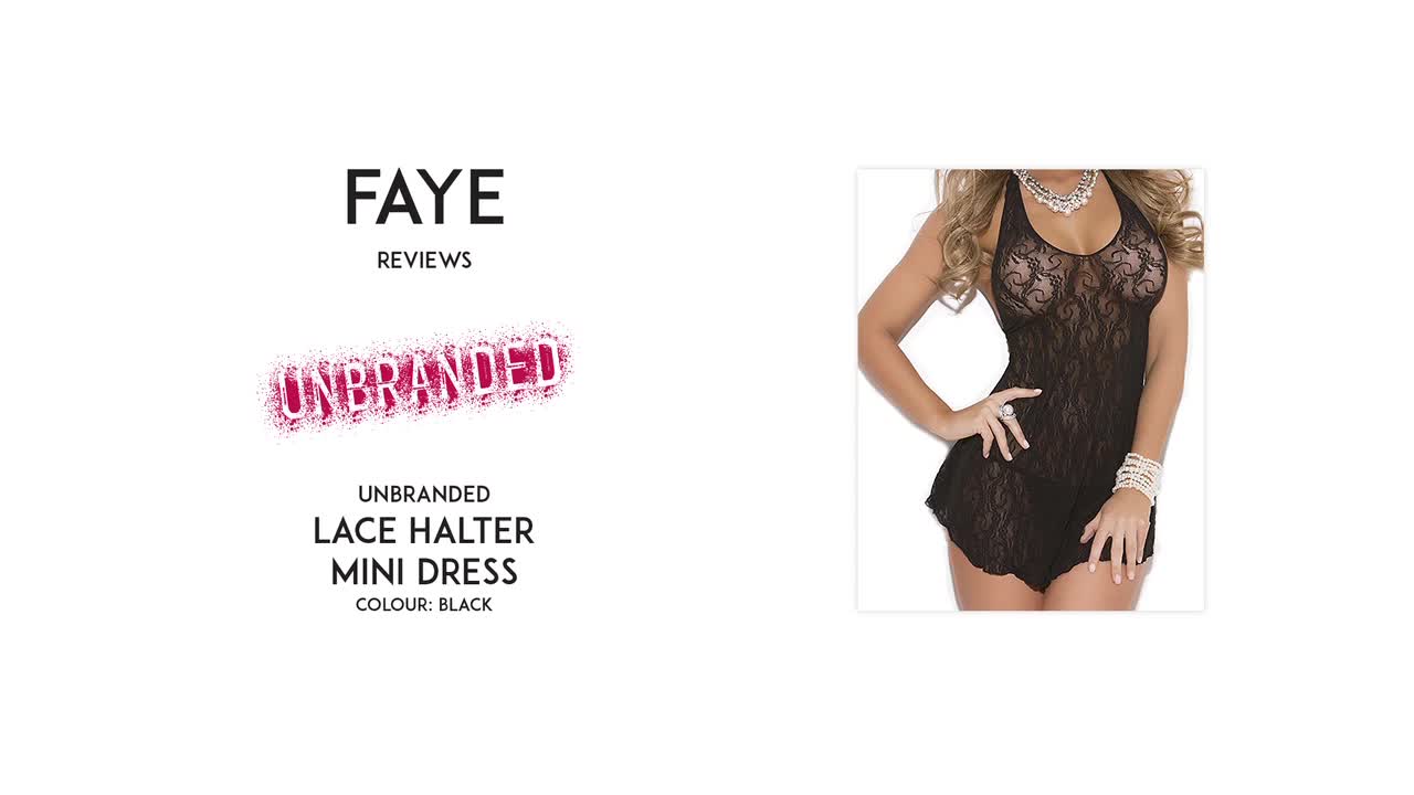 Faye reviews an unbranded lace halter mini dress [PREVIEW]