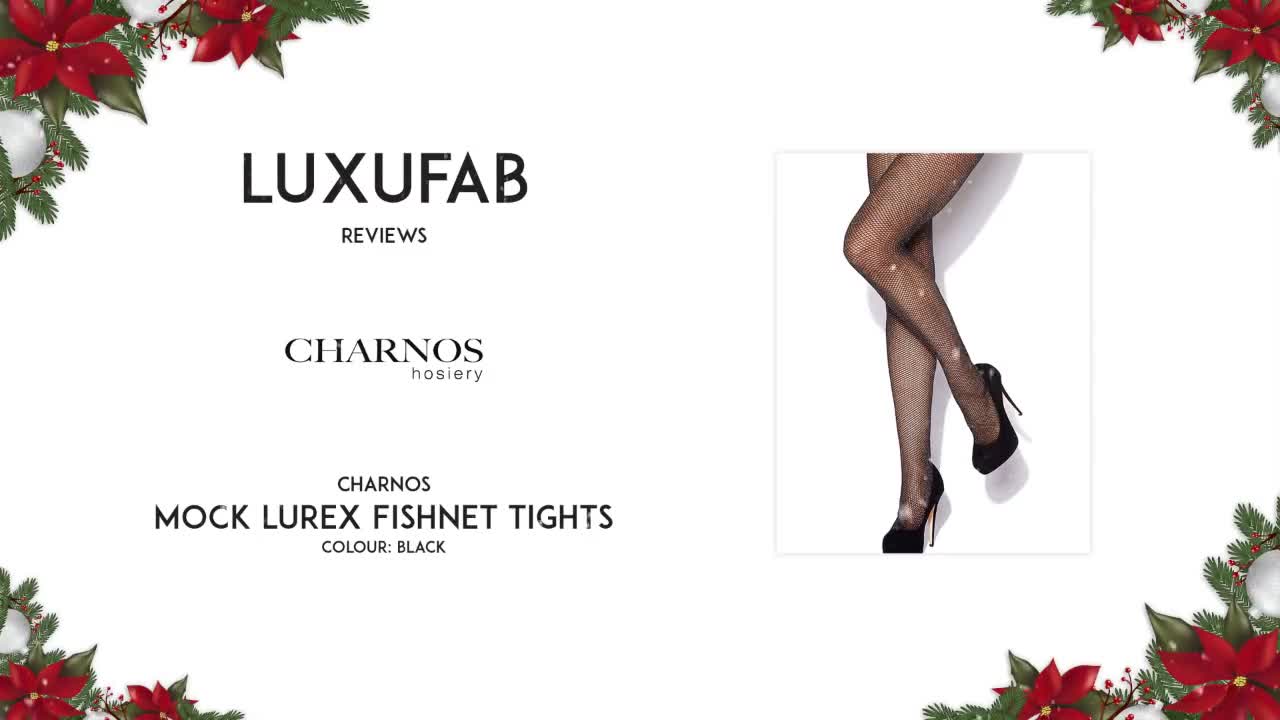PREVIEW ONLY Luxufab reviews Charnos mock lurex fishnet tights