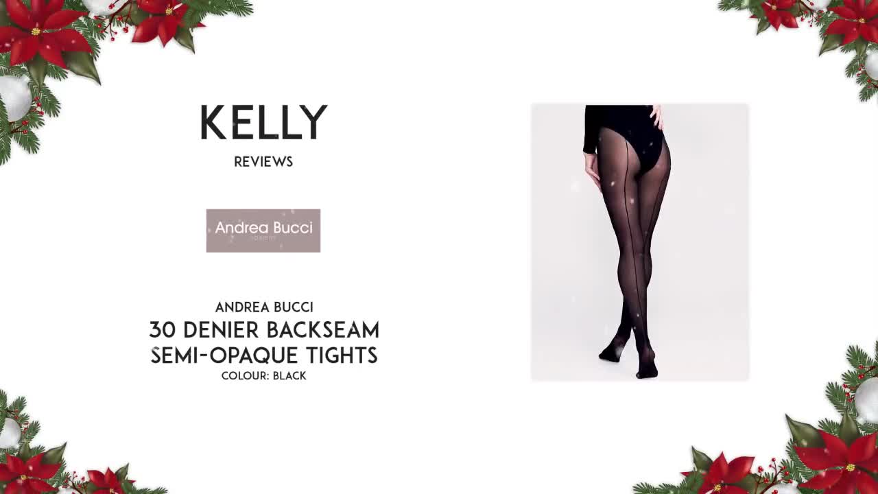 Kelly reviews Andrea Bucci 30 denier backseam semi opaque tights [PREVIEW]