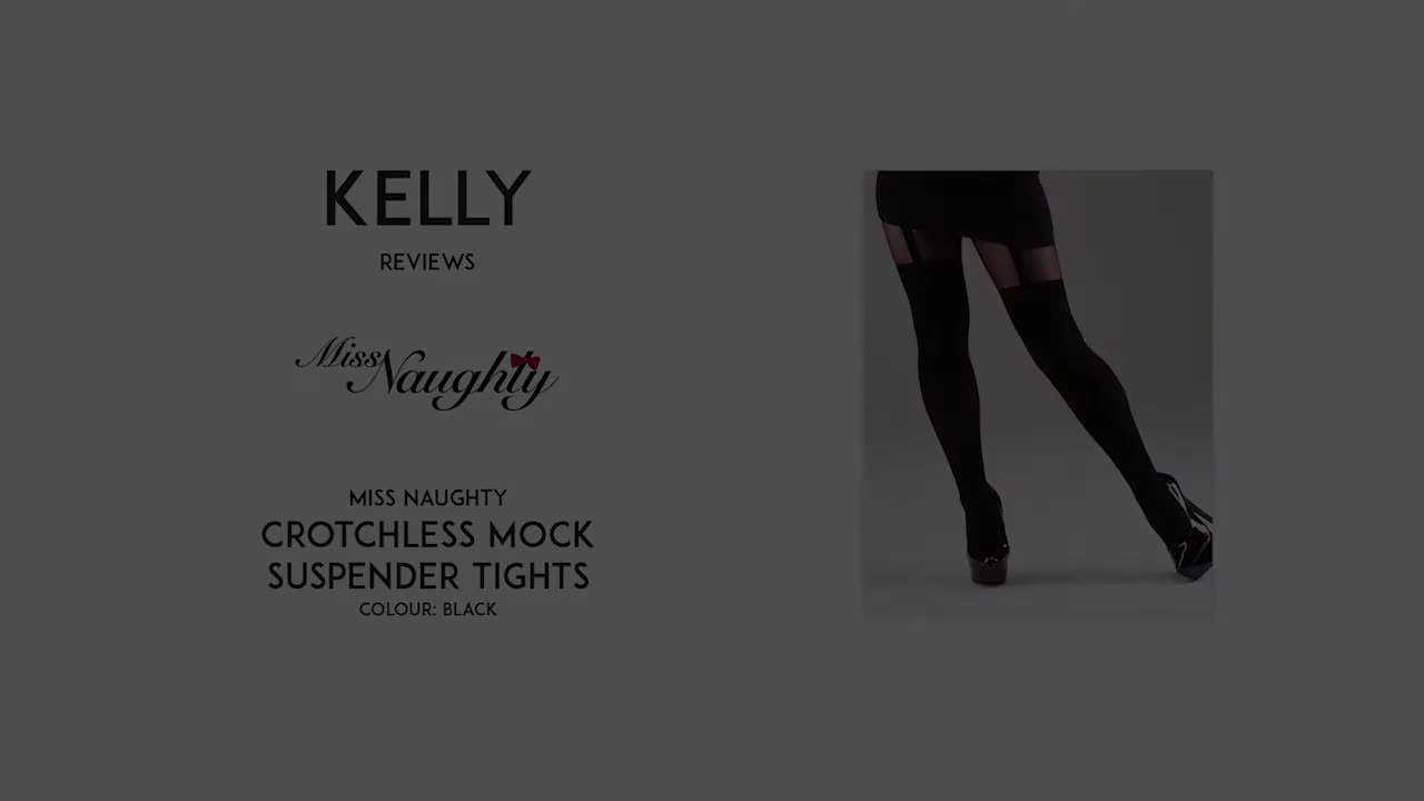 Kelly reviews Miss Naughty crotchless mock suspender tights [PREVIEW]