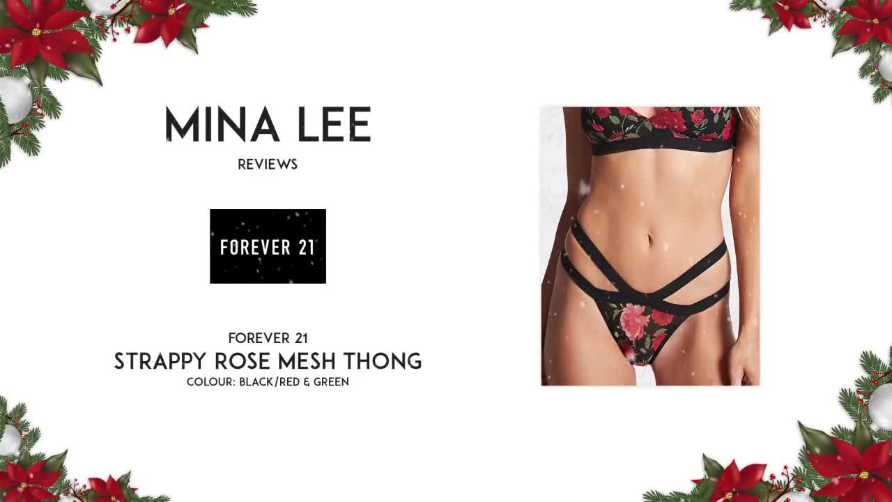 PREVIEW ONLY Mina Lee reviews Forever 21 strappy rose mesh thong