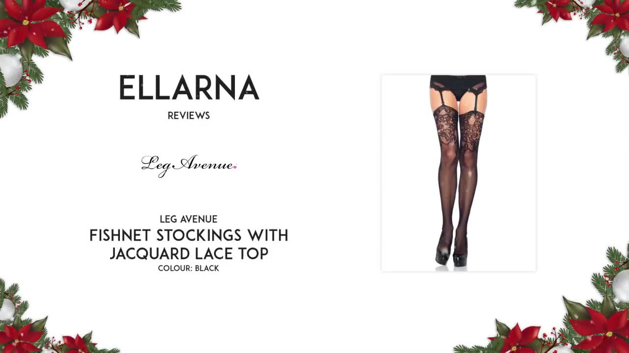 Ellarna reviews Leg Avenue fishnet stockings with jacquard lace top [PREVIEW]