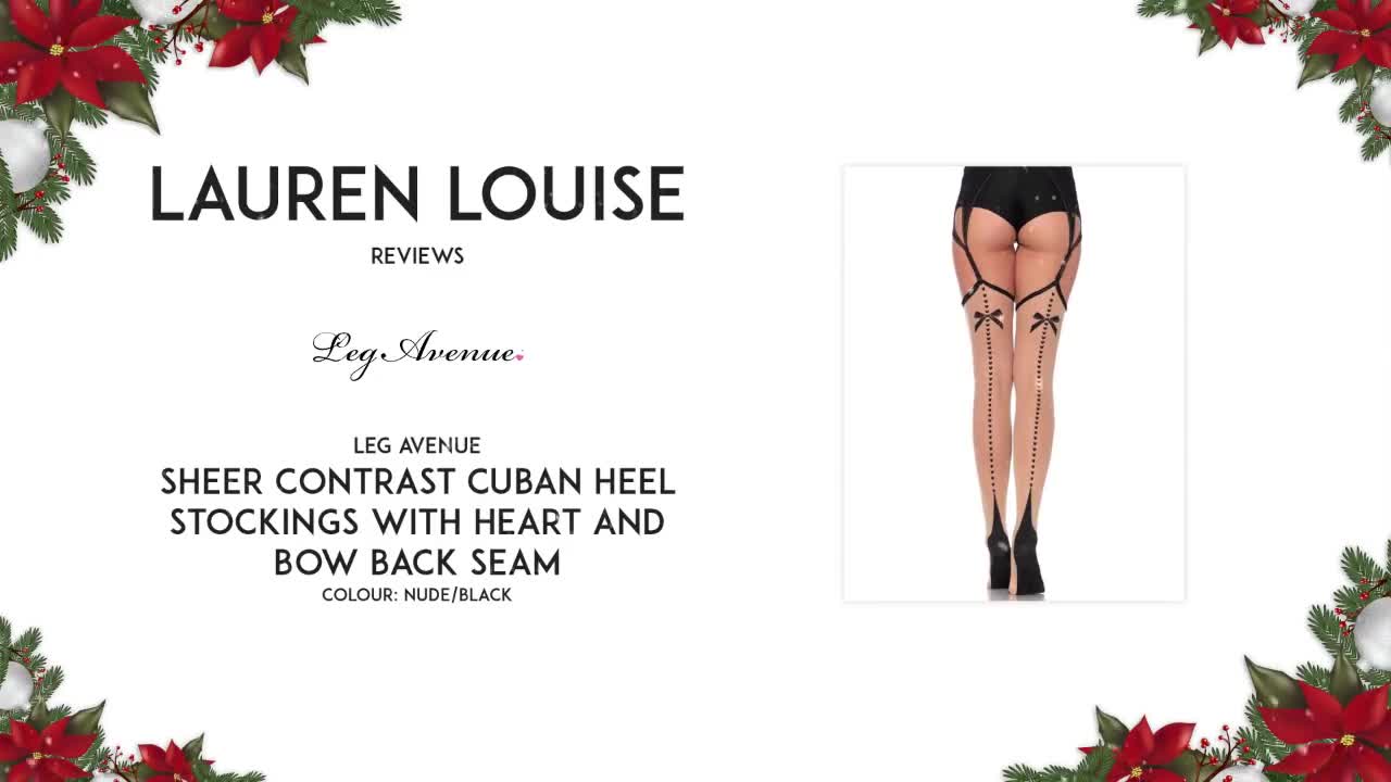 PREVIEW ONLY Lauren Louise reviews Leg Avenue sheer contrast cuban heel stockings