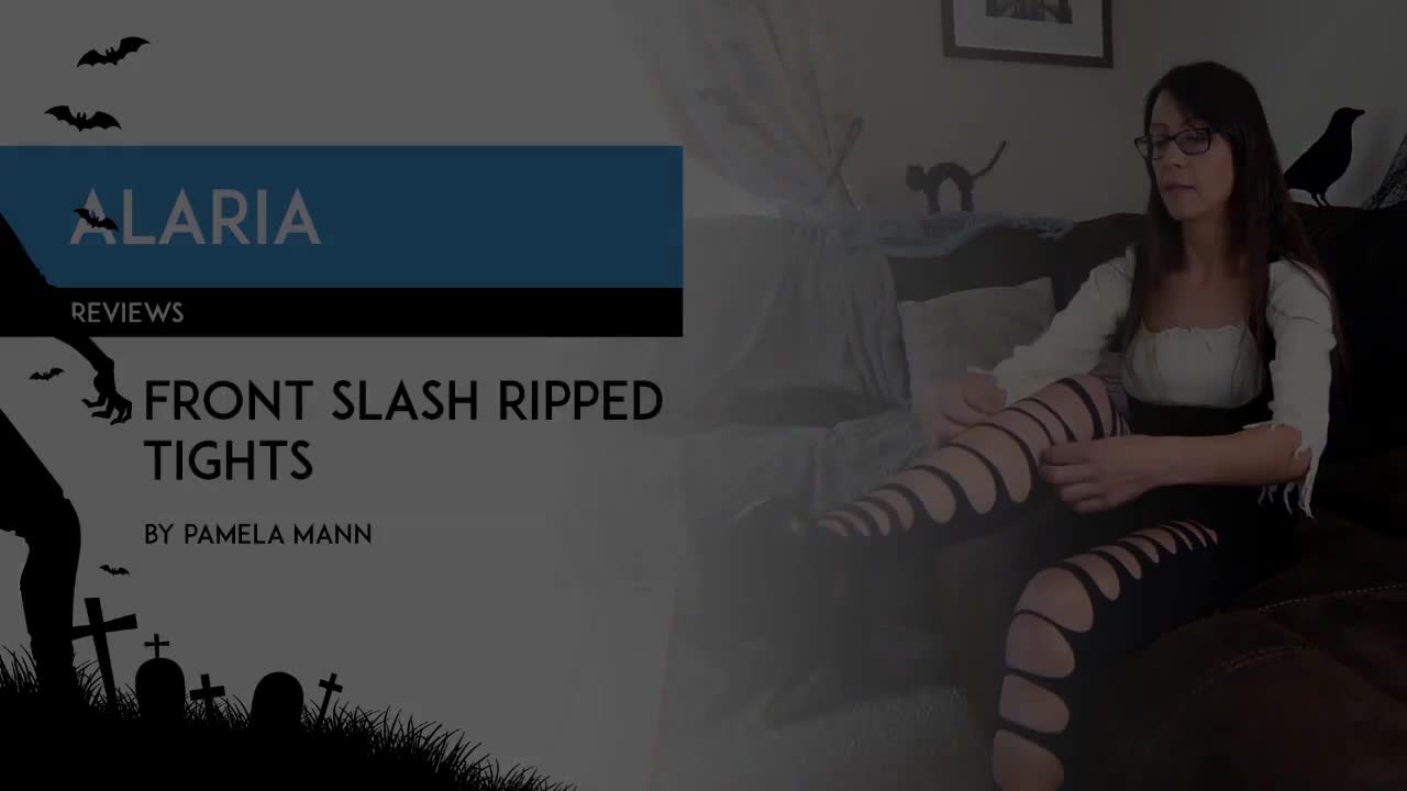 Alaria reviews Pamela Mann front slash ripped tights [PREVIEW]