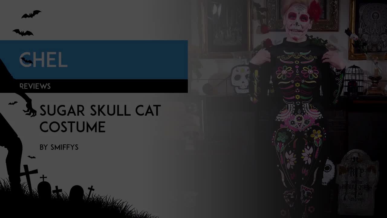 Chel reviews Smiffys sugar skull cat costume [PREVIEW]