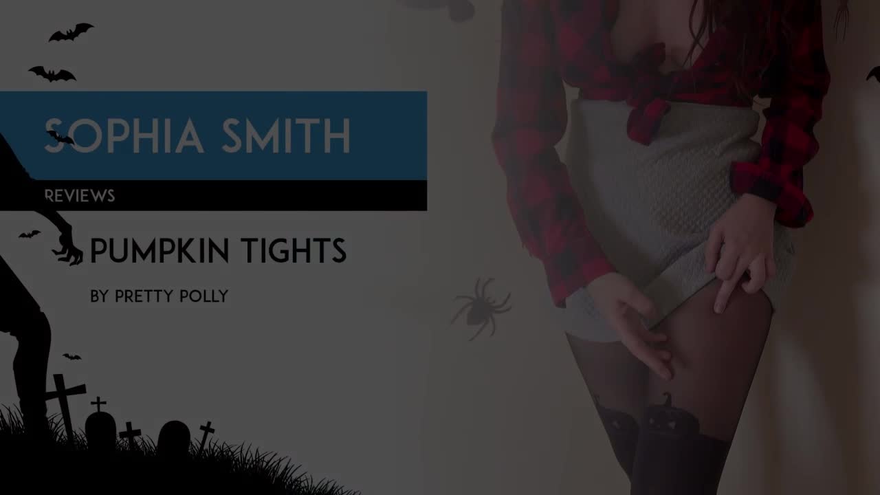 HALLOWEEN PREVIEW ONLY Sophia Smith reviews Pretty Polly pumpkin tights